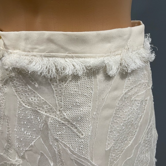 Jason Wu White Silk Mini Skirt w/Pleated Tier Hem - Picture 9 of 11